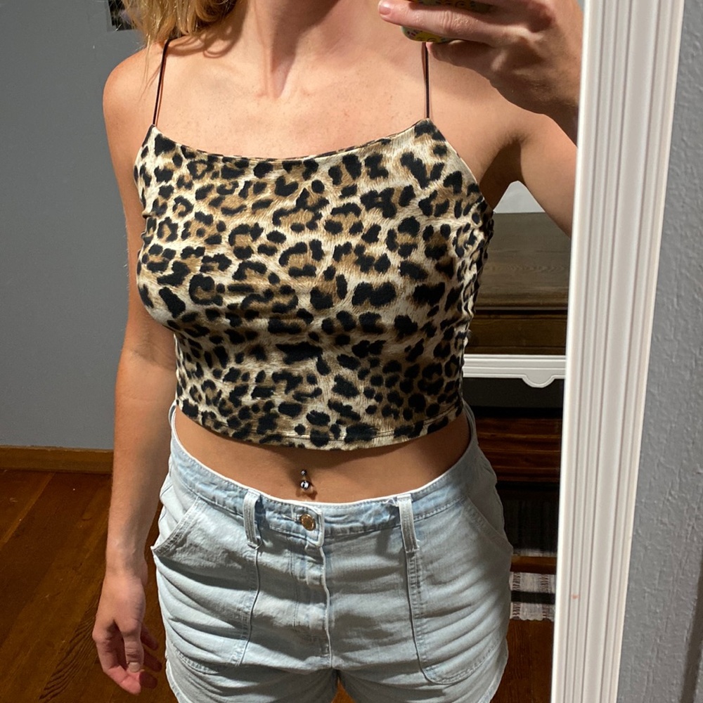 Cheetah print crop top